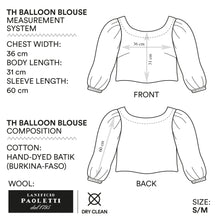 Load image into Gallery viewer, TH Balloon  Blouse 1 - Batik Edition - Size S/M
